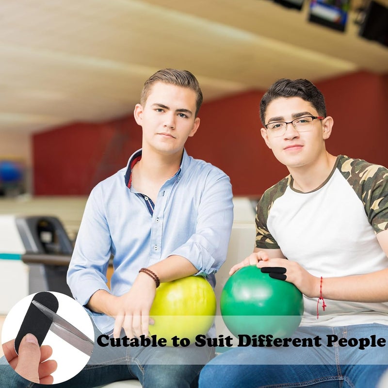 Civaner 120 Pieces Bowling Thumb Tape with Portable Box Bowling Finger Tape with Protector Protective Performance for Bowlers Exercise Sport(Black) - Image 4